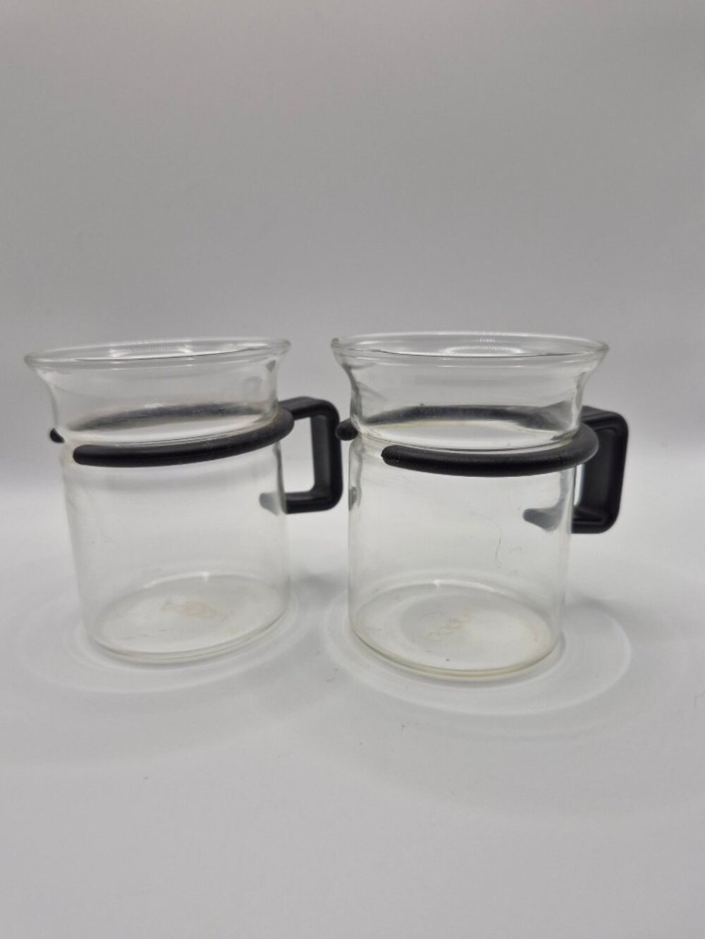Bodum Glass Espresso Cups With Black Handles Set Of 2 3.25 Inches  Glass